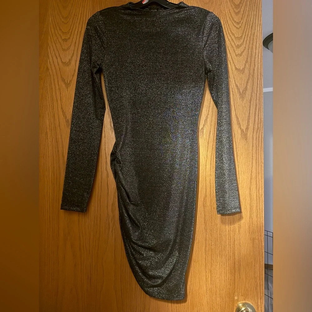 Windsor Shimmering Black Long Sleeve Dress - Picture 1 of 5